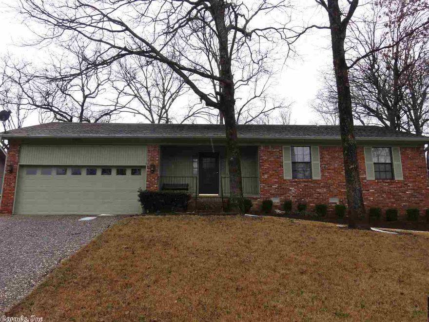 This is a one level 3 bedrooms, 2 baths, 2 car garage with an huge covered deck.  The home backs up to the Shady Valley neighborhood and is closing to everything.  Nice level, fully fenced backyard.  There is a large great room with vaulted ceilings and a gas log fireplace.  It's also very clean and move in ready. Square footage is approximate and measuring is encouraged.