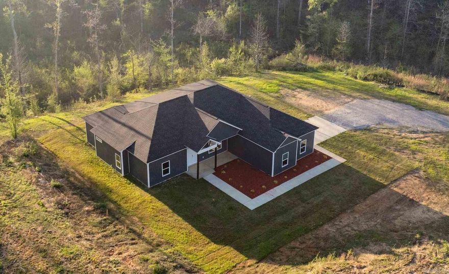 This newly constructed 4 bed/2 bath in Fountain Lake School District offers the perfect blend of modern comfort & serene countryside living. This property spans almost 3.5 acres, providing ample space & privacy for your family to thrive. Open & airy floor plan boasts a spacious living room, eat-in-kitchen w/granite countertops & brand new stainless steel appliances. Primary suite features a walk-in-closet, bathroom w/luxurious walk-in-shower & double vanity sink. Step outside & enjoy the view from the large covered back patio that is perfect for grilling & entertaining guests. Take advantage of this beautiful rural get away! See Agent Remarks.