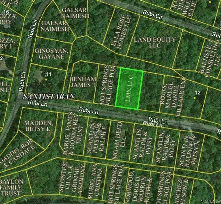 Land for sale in a beautiful gated area in Hot Springs Village.