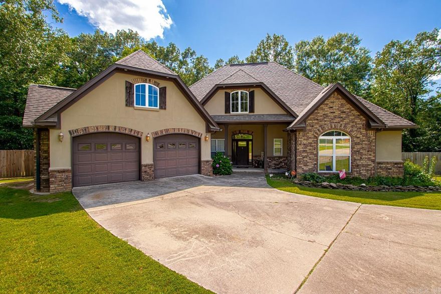 Small hometown country neighborhood.....features: great schools, great neighbors, family friendly atmosphere and living on a cul de sac at the end of the street with woods /privacy behind you. Beautiful engineered hardwood floors throughout home except tile in Bathrooms and carpet in bedrooms. All bedrooms have large closets. The living room, dining area and kitchen are all open to each other. The kitchen has a huge amount of beautiful custom cabinets. You will never lack cabinet space. The living room has a gas fireplace. Garage is oversized and enters into hall toward kitchen with laundry room immediately to the left with extra storage and pantry space as well. The covered back porch is the perfect size for parties or entertaining guest. The children or pets will love this back yard. Fully fenced with lots of privacy. You will not want to miss out on the opportunity of living in this amazing neighborhood.There is lots of space above the garage to enclose into a bonus room.  Call to schedule your showing fast!!