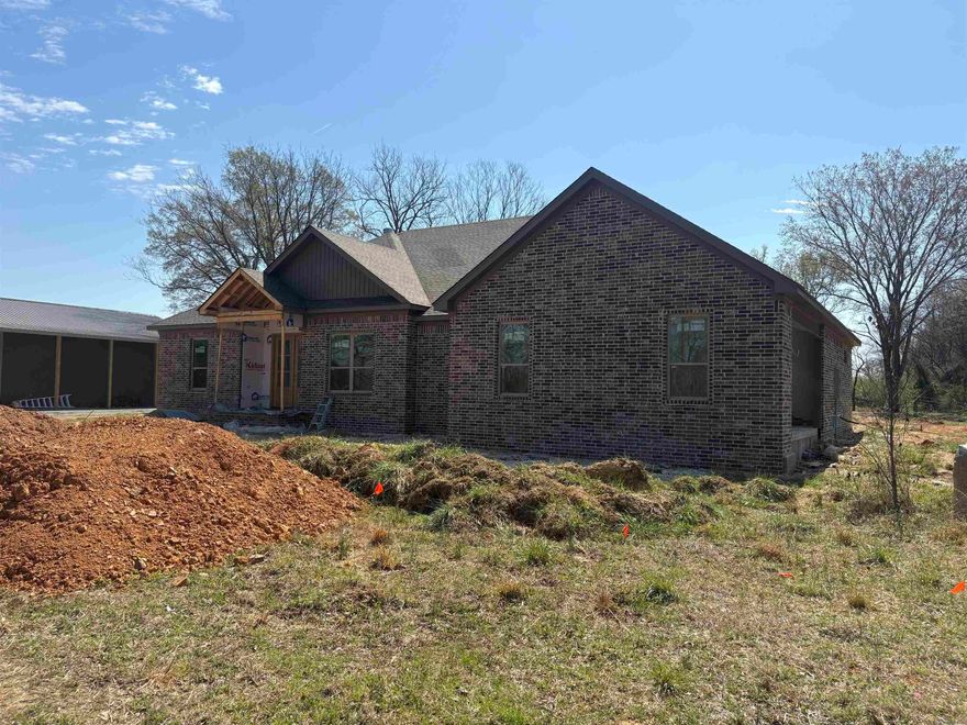 Welcome home to this 4 Bedroom / 2 Bathroom NEW CONSTRUCTION on 1.36 acres in the Cabot School District. Outside of city limits with NO restrictions with land, this is a rare to find home! More than enough room for a pool, shop, barn, and space for boats and toys. Buyers have time to select major interior finishes. The home boasts 2300 sqft of a open and split floor plan, high end finishes, tall ceilings, spacious closets and bedrooms, and a large primary bedroom and bathroom. Stone accents on the exterior, brick accent fireplace, Side loaded garage. Estimated completion May 1, 2025 or sooner.**Completed photos are of the finished floor plan for reference only, colors and finishes will be different, pending buyer selection**.