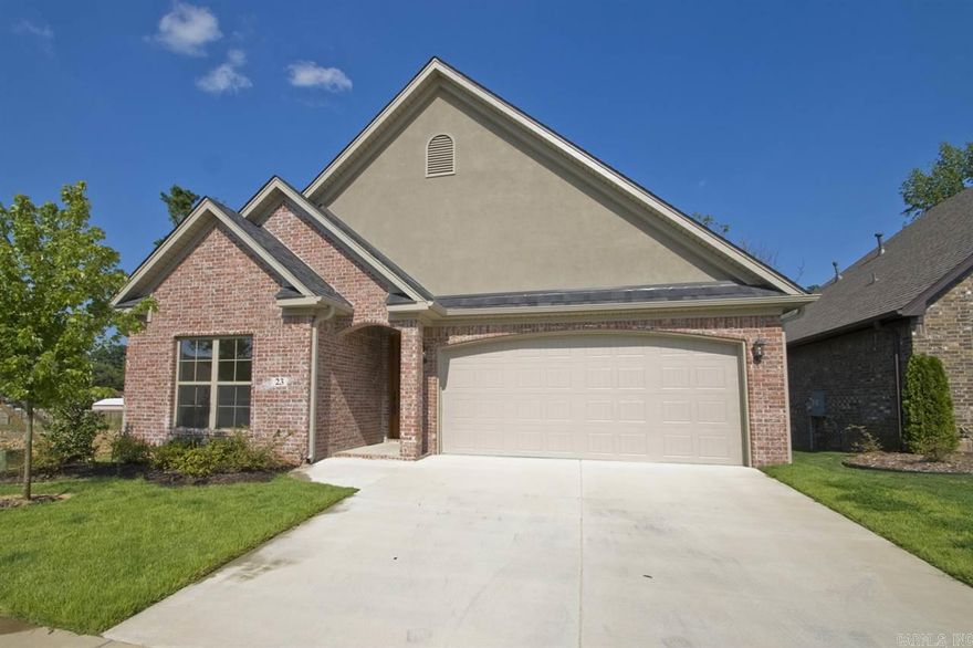 Patio homes are the most in-demand segment of our market now . . . everyone wants "new" and less yard work.  This is it! Quality built & beautiful finish features. One level brick (low maintenance) with stainless steel appliances, granite, security & sprinkler systems & fenced yard. Great floor plan for living or entertaining. City is moving West & Bishop Place is so convenient to shopping & restaurants. Compare this quality & price to other single family patio homes - Great Value! Built by Tommy Holmes.