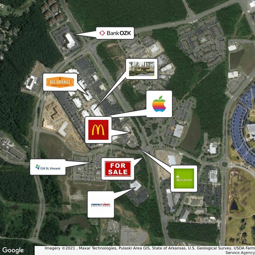 Extremely high Traffic location in West Little Rock. Next to The Promenade at Chenal. Extreme Growth in area and centrally located in the heart of Chenal. Land can be subdivided. Site will be pad ready with all utilities. Total of Two Lots, this listing is for Lot BR-2, 1.36 AC. Price Per Foot $28.