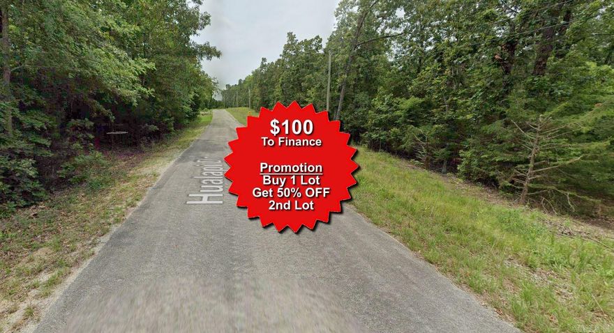 Buy one lot and get 50% off an additional lot! Owner-finance for easy terms. Nice lot to develop or hold for future value. Public water and electric are available to run to property and will need septic. Owner/agent. No mobiles allowed. Finance is $100 down and $99 a month for 10 month. Quit claim deed conveys. Closing costs are included. No limit on lots. Bulk land sales specialist with the best land prices in Arkansas. Over 10 years, as a licensed Realtor, selling land.  Parcel ID# 180-13260-000