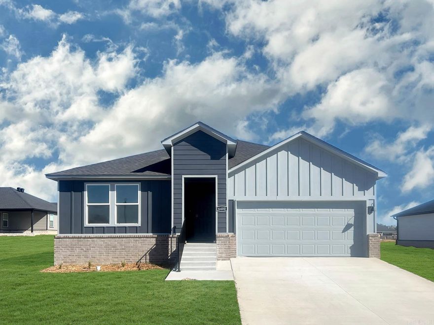 Representative photos only and vary as built! The Kingston Floorplan is one of our single-story floorplans featured in Kensington Place community in Bryant, Arkansas. This spacious floor plan includes 4-bedroom, 2-bathroom, and a 2-car garage with an open concept living area, where your kitchen, living, and dining areas blend seamlessly into a space perfect for everyday living and entertaining. The kitchen features 36” cabinets, quartz countertops, and stainless-steel appliances. You’ll find LVP throughout living areas, with carpet in all bedrooms and closets. The primary bedroom has an en-suite bathroom that features a walk-in closet and a walk-in shower. These homes will feature beautiful Hardie® siding and a covered patio (per plan). Taxes TBD. $420 annual special improvement fee. Special builder warranty. Photos are stock photos and may vary as built.
