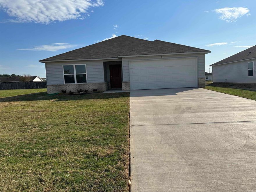 The Foster II plan is one of the most popular. A beautiful entryway leads into a Living Room with lots of natural light. The eat-in Kitchen opens out to a covered patio. And the spacious Master Suite has a generous closet that is set apart from the Master Bathroom! Thoughtful upgrades in this home include: soaker tub/shower combo in Master Bath, plumbing faucet upgrade 2, 8"deep Kitchen sink, door bell, added cable jack, HVAC rigid duct upgrade, 16" laminate bar top in Kitchen, Luxury Vinyl Plank flooring in wet areas and Living Room and adjacent hallways and all Bedrooms including closets, Cheyenne style interior doors, baseboards level 2, LED disk light over shower in Master Bath, full sod, microwave hood in Kitchen and smooth top electric range.