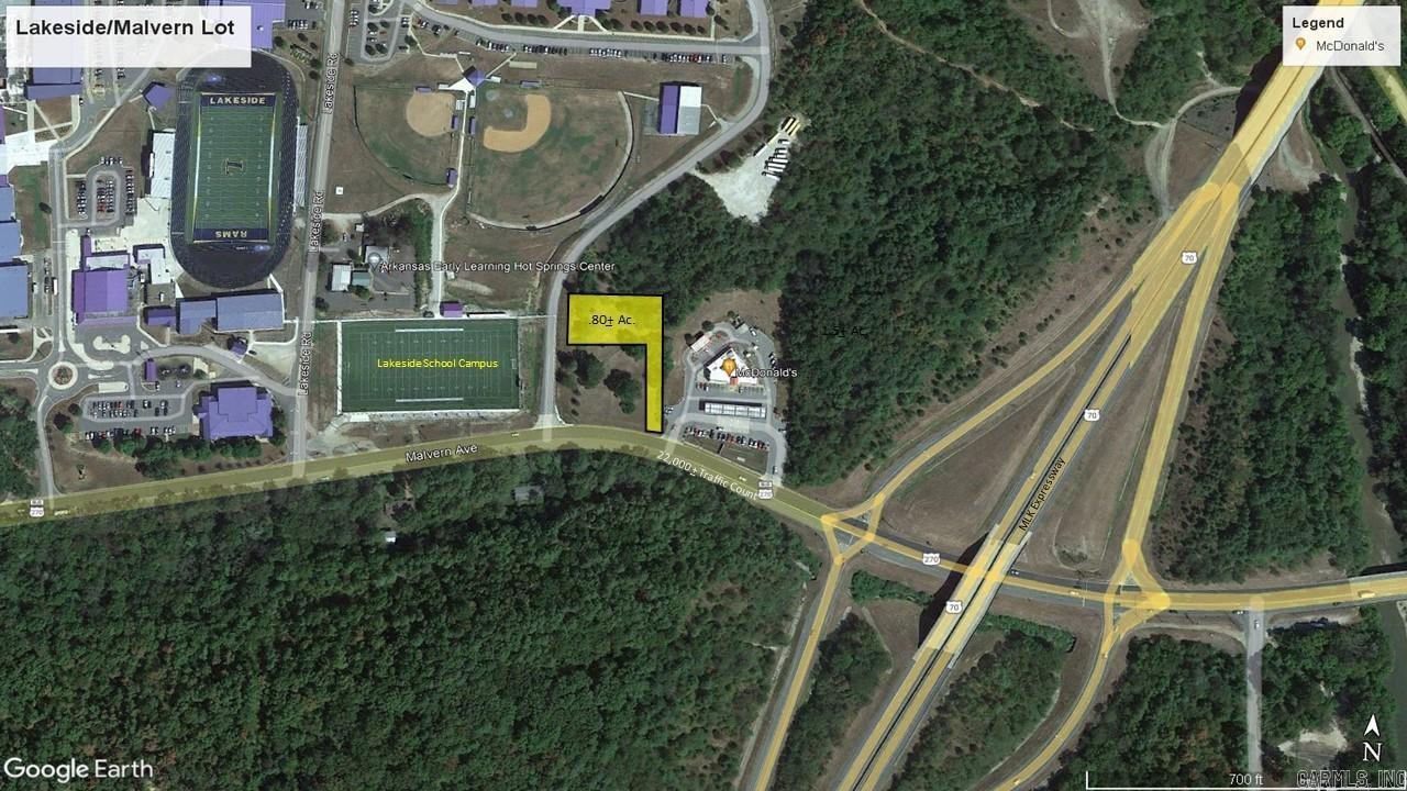 Commercially zoned C2 in Malvern Overlay District. Highly visible and 22,000+/- cpd traffic count. Lots of nearby roof tops, adjacent to Lakeside School District and McDonalds restaurant.