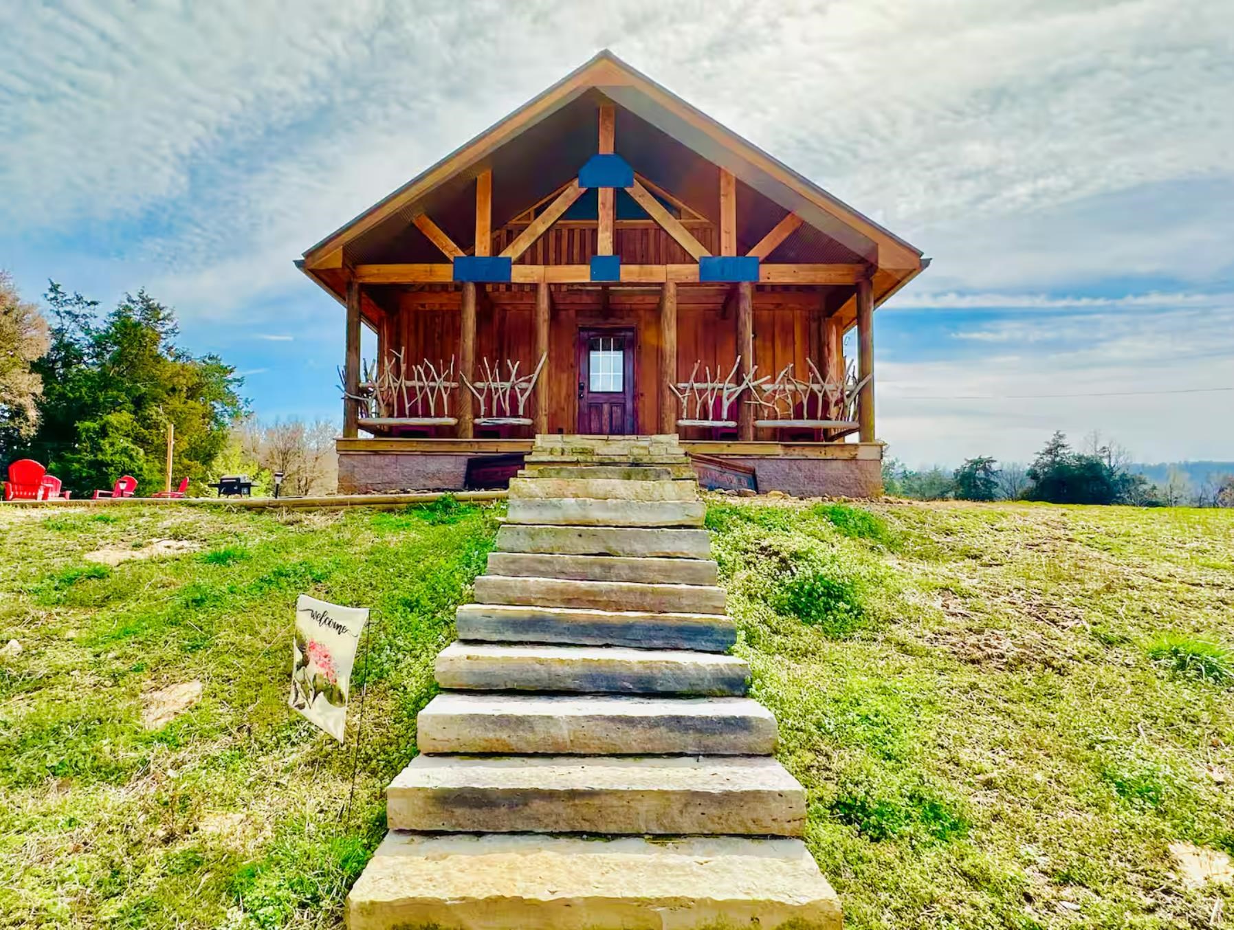 Income Producing, Turn-Key Airbnb Opportunity in Mountain View. This rare listing includes two cabins on 5 acres just 10 minutes from downtown. The main cabin, built in 2021, is a well-established short-term rental with a 90% year-round occupancy rate. It features a spacious primary bedroom, divided loft with two beds, and one full bath, sleeping up to 8 guests. The second cabin, completed in 2024, offers 1 bedroom, 1 bathroom, and is ideal for additional rental income, a guest space, or multi-generational living. Whether you're looking for an investment or a peaceful retreat, this property delivers. Enjoy world-renowned fishing on the White River, scenic hiking trails, and local festivals nearly every weekend. Relax under the stars or take in breathtaking sunrises and sunsets from the large outdoor decks. Owner has a transition plan in place for Airbnb bookings to smoothly carry over. Option to purchase just the main cabin and 1 acre – see MLS #25012901.