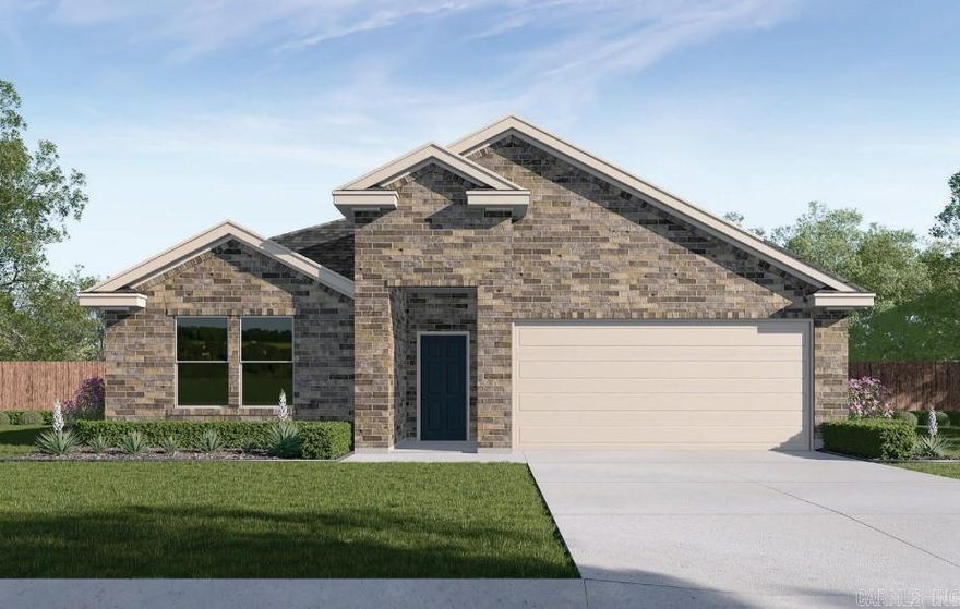 Lovely Logan plan in Wolfsbridge at Cabot, located in Cabot, Arkansas! These new construction homes feature modern finishes for comfortable living! Each home has LVP flooring and carpet. In the kitchen and bathrooms, you’ll find beautiful quartz countertops. The primary bathroom features a walk-in shower and a quartz vanity!  Each home will have 4-sides brick with Hardie® siding per plan. These homes come with a programmable thermostat! 10-year limited Homebuyer’s Warranty! Photos may be stock photos, representative of plan only and may vary as built. Annual taxes is an estimate.  HOA is $375 with a $75 Transfer fee.