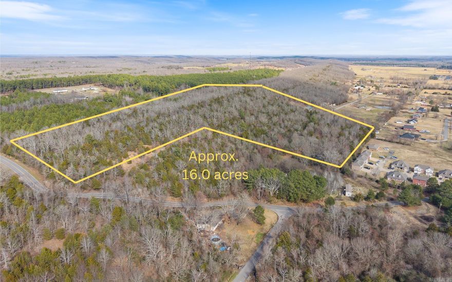 MOTIVATED SELLER! Bring us an offer! Seller is offering a $1,000 Closing Costs Credit. This 15.51 acre property on the outskirts of Vilonia is the Ideal setting for your next home site with stunning Vista views for miles. Enjoy your own private spot with Multiple sites available for building your dream home or cabin or for recreational hunting use as well.. Utilities available at Simpson Road including City Water and Fiber Internet. New survey is now complete. Boundaries in pictures are rough guess. Survey show definitive corners.  Ask about Bank Financing Options!!! Call today for more information and to setup a showing. No disclosure available- Seller has never occupied the property