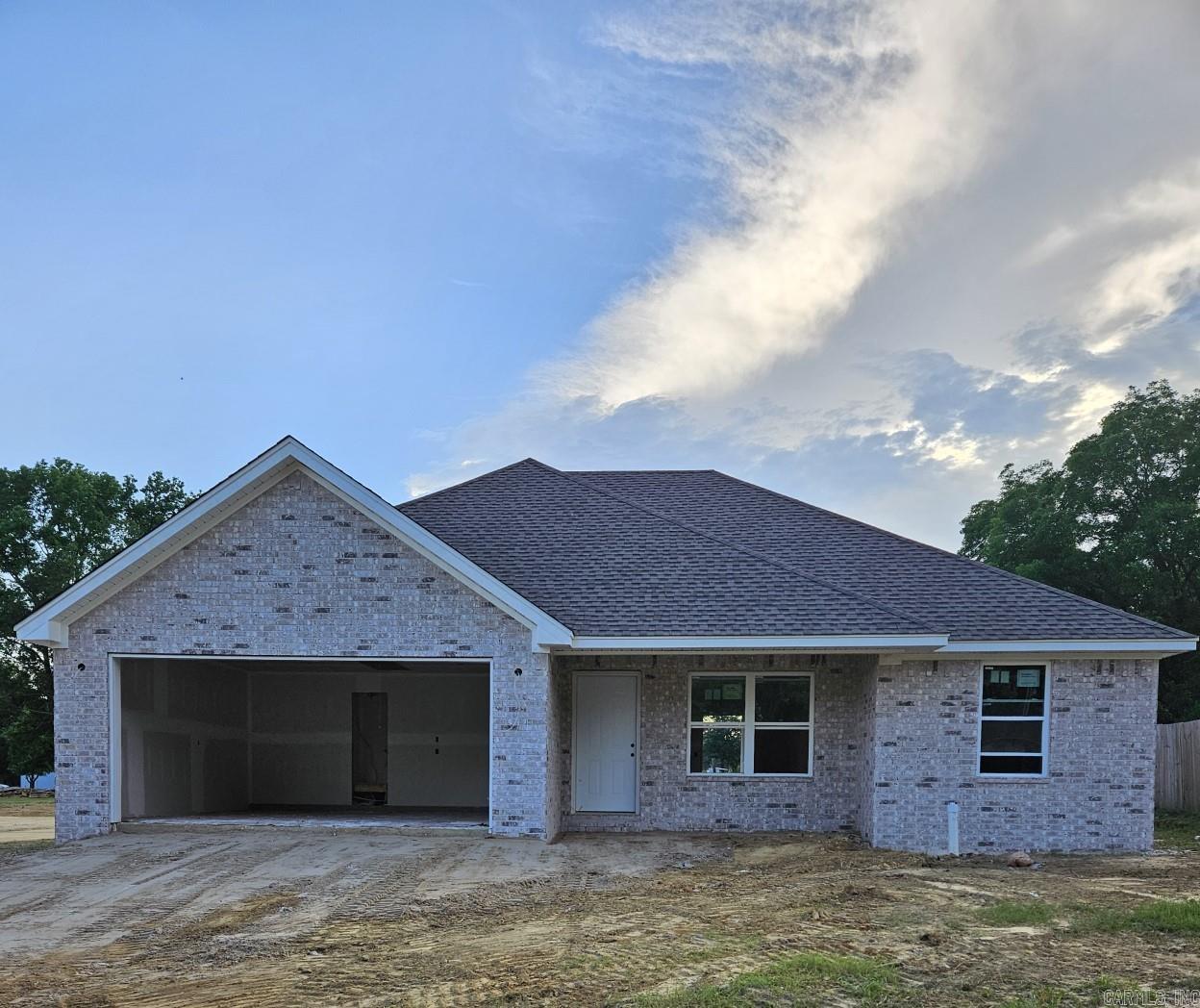 New construction inside city limits!!! Property has the convenience of living close to town. Laundry room is conveniently located right off the 2-car garage. The kitchen will have granite countertops, and luxury vinyl plank flooring will be throughout the house. The kitchen/dining room combo shares a 9-ft ceiling with the living room. A huge picture window in the living room enhances the "open feel" of the shared space. Master bedroom contains a spacious walk-in closet alongside your private bathroom. The split floor plan adds a feeling of privacy to the master bedroom as well. Still under construction, but soon to be completed!