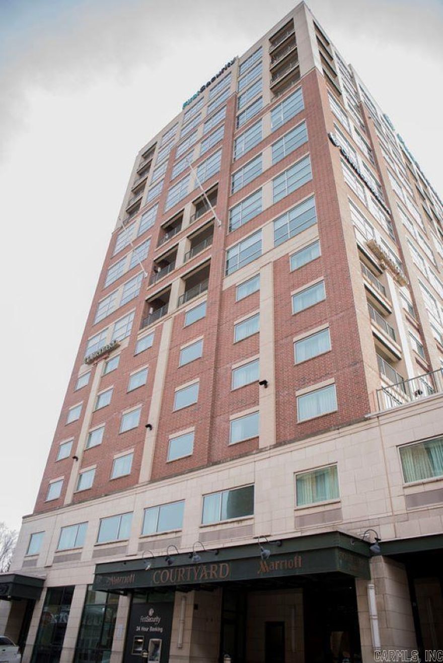 Fully furnished 2 bedroom 2 bath Corporate Condo located in downtown Little Rock with River views. Minimum one year lease. Comes with one parking space. All utilities, satellite and wifi included.