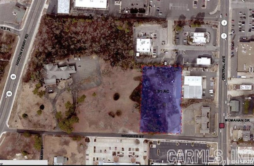 1.91 Commercial Tract, one of the highest points on Central Avenue, with easy access from Central Avenue and Higdon Ferry Road. View of Oaklawn Racing Casino Resort and Mountain Tower. Zoned C-4 for Regional Commercial/Open Display District which represents the largest scope of commercial development in the City of Hot Springs. 1/2 mile from Oaklawn and 1/2 mile to MLK By-Pass. Access from Higdon Ferry via Wrights Lane and Central Avenue. Owner/Broker.