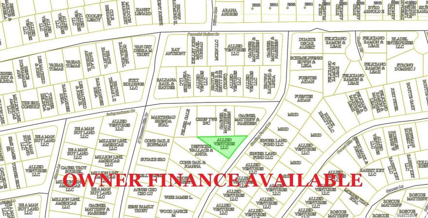 Owner-finance or cash. Area has water tap-in available, septic needed, propane needed, power available and great area amenities. Great for cabins & Airbnb investors. Simple owner-finance terms. Owner/Agent. Discount for purchasing 10 or more lots.  Parcel# 800-04444-000