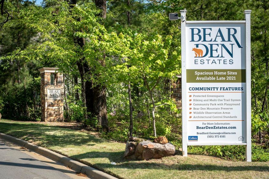 Wonderful opportunity to build your dream home in Bear Den Estates! This spacious corner lot is ideally located next to the neighborhood playground and backs up to green space, creating a private and peaceful backyard setting. Positioned off of Chenal Valley Drive, it’s just a brief golf cart ride away from the Chenal Valley Country Club and Golf Course. A rare opportunity in one of West Little Rock’s most desirable neighborhoods!