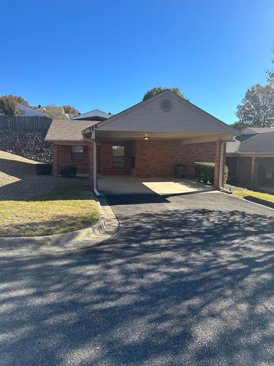 Enjoy living in this one level patio home that is close and convenient to everything. These units rarely come on the market. This unit has  2 bedroom and 2 baths and a 2 car covered carport.  Covered back patio with low maintenance yard. Master suite with access to back patio. The Oaks is a 55 plus community offering well maintained grounds in a parklike setting and a clubhouse to get together with friends and family.  H/A unit is around 4 years old. ***NO Sellers Property Disclosure*** Seller has never occupied property.