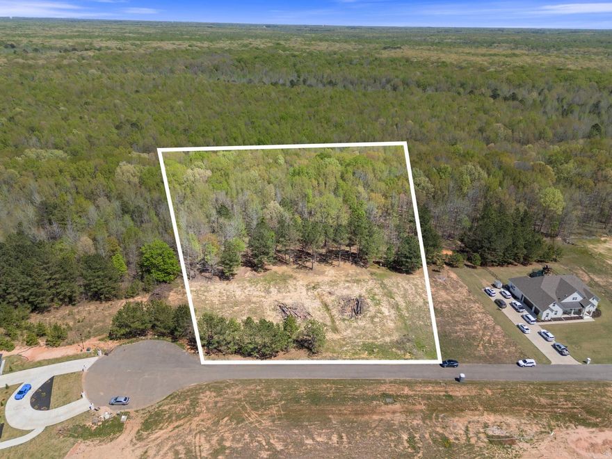 BEAUTIFUL lot in a gated subdivision! The sellers have already cleared the lot, so it is ready for your custom dream home! Enjoy almost 4 acres with a permanent green space. Go take a look today!