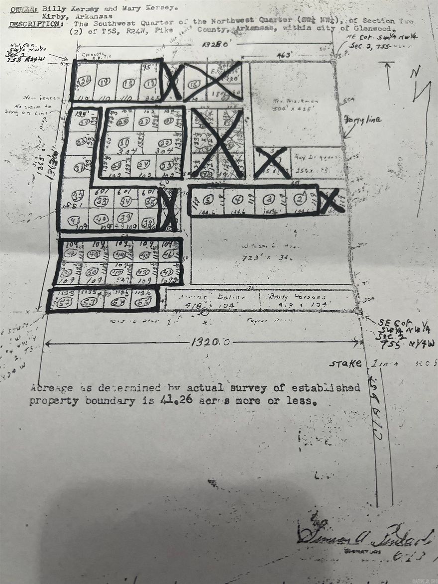 Wonderful development opportunity on this prime acreage located in the city limits of Glenwood. Property is divided with some land fronting Kersey Blvd., Tim Drive and Chris Drive. Some land is cleared and other is covered in timber. Seller is selling as a whole and is deed restricting to site-built homes only. Close proximity to downtown, restaurants and the Caddo River.