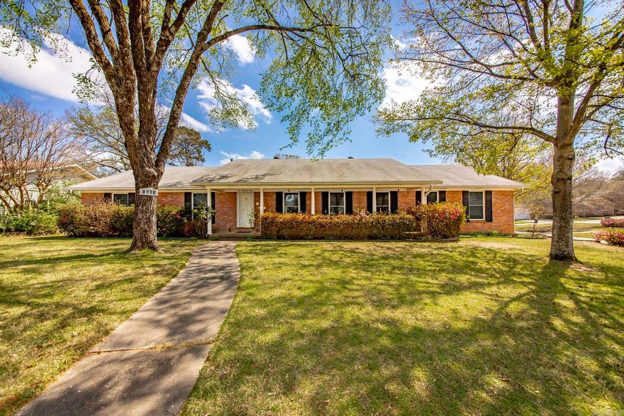 This well-maintained, one-level home offers 2,288 square feet of inviting living space with 3 bedrooms and 2 baths. Inside, a spacious formal living room and dining room provide timeless gathering spaces, while the cozy den—complete with gas log fireplace.Pride of ownership shows throughout, with no pets or smoking. The eat-in kitchen is filled with natural light from large windows and features a gas cooktop, wall oven, dishwasher, and garbage disposal. Thoughtful updates enhance efficiency and peace of mind, including energy-efficient windows, added attic insulation, a sprinkler system, and gutters. You’ll appreciate the abundant storage throughout, along with a separate laundry room, oversized two-car garage with automatic opener, and a climate-controlled workspace—ideal for hobbies, fitness, or projects. Step outside to a fully fenced backyard with gates on both sides, perfect for accessibility, pets, or outdoor enjoyment. Life in Leawood Heights offers peaceful surroundings with winding creeks, mature trees, and a true neighborhood feel. If you’re searching for space, character, and a centrally located home, 1001 Biscayne Drive is ready to welcome you. Agents see remarks.