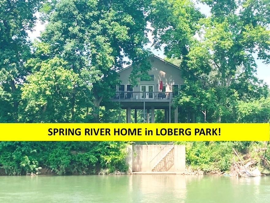 NEW PRICE! SPRING RIVER HOME!!!  Experience the FUN & ADVENTURE that Hardy, Arkansas is well known for….SPRING RIVER! Home has 2 Bedrooms both with river views & 2 Baths.  Large primary bedroom has vaulted ceiling and its own bath with large soaking/jetted tub with shower. Spacious open living room/dining room, also with vaulted ceiling, full kitchen is just waiting for new owners. Tiled flooring throughout for easy cleaning.  Central heat/air.  City water & sewer.  Floored attic space for additional storage.  A large river side DECK just waiting for you to sit back and relax while watching the cool waters of the Spring River flow by.  Large, lighted concrete pad underneath the house that makes a great gathering area just off the River. There is also a PRIVATE CONCRETE BOAT LANDING to easily access the River.  Loberg Park is nearby with playground, walking path, public boat dock and gazebos so kids of all ages can enjoy the area. This cabin was built a little taller than normal to help reduce flood insurance premiums. Buy today and be ready for the summers ahead!  Listing #2398 Sqft, measurements, taxes are per ARCoData