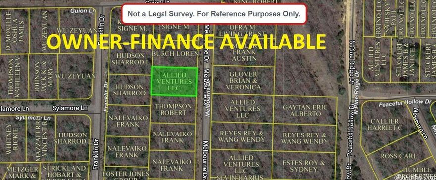 4 payments of $237.50 to finance and own. Cash buyers can pay by debit or credit card as well. Nice lot to develop or hold for future value. Public water and electric are available to run to property and will need septic. Owner/agent. Buyer responsible for any/all taxes and lots sold "as-is". Quit claim deed conveys. Parcel ID# 800-05340-000