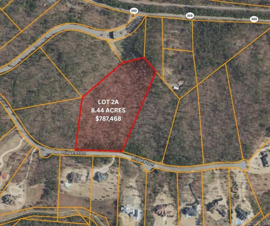 Custom built homes surround the area. Common area soccer field, tennis courts, basketball courts and walking trails. Gorgeous, gated entry. Only 6.5 miles north of West Little Rock off Highway 300. Vista views surround the neighborhood. Limited views of Pinnacle Mountain.