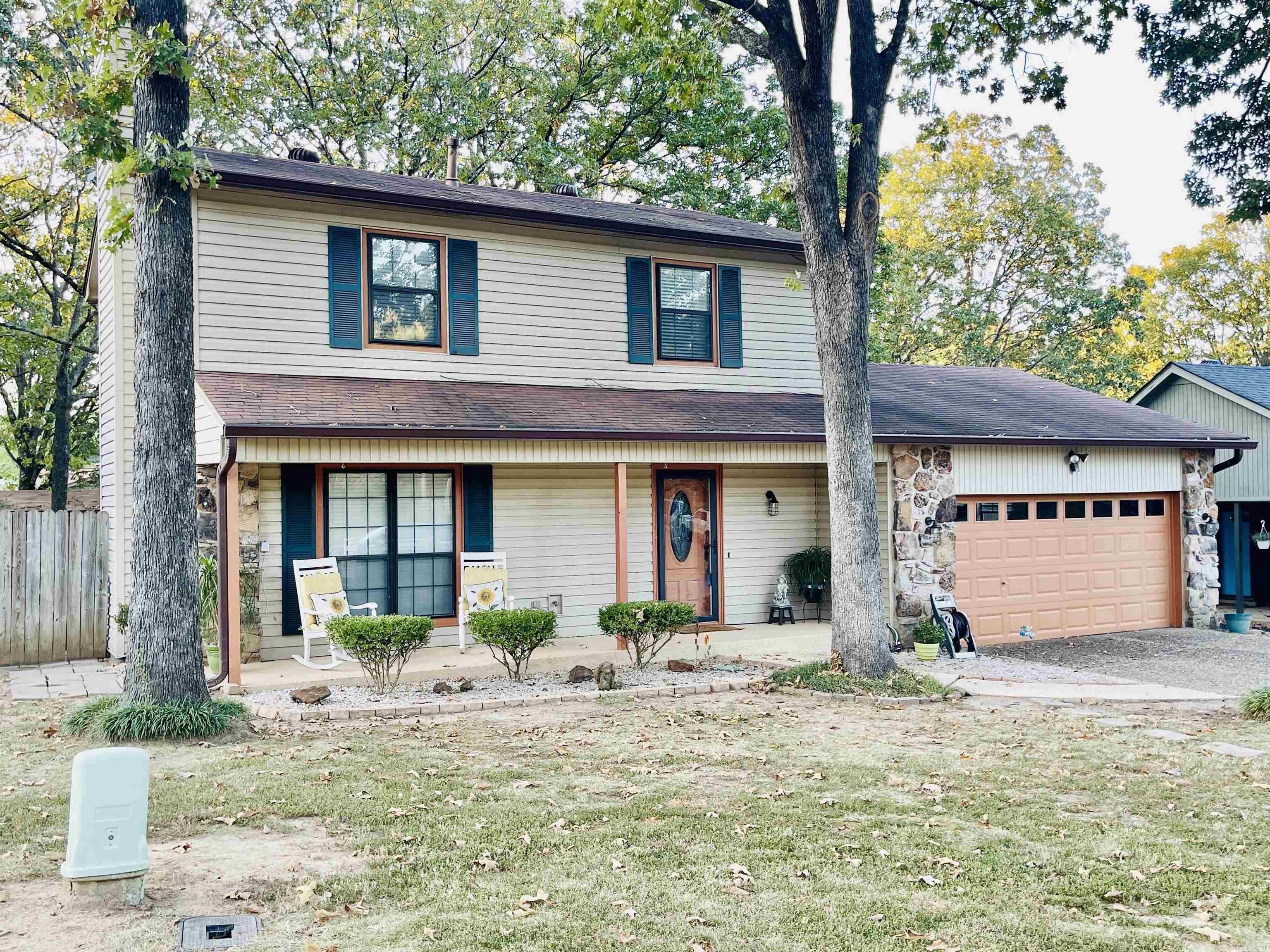 WHAT A GEM THIS HOME IS!  And it's located in the heart of beautiful Maumelle.  Walk to school and to the community center and pool!!  Or jump on one of the 30 miles of trails close to you!!!  3 Bedrooms (all with brand new carpet!) 2 1/2 baths!  Gorgeous granite countertops in the kitchen.  New custom cabinets with adjustable shelves in kitchen!  Dining area is open to the greatroom.  2" wood blinds. New gutters, new garage door opener, HVAC has a service contract on it. There is a brand new $1600 water heater!! Primary bath has a wonderful walk-in tiled shower. Then on to the decks!  What an oasis for entertaining in back!  Tree covered lot for plenty of shade.  And now guys for the surprise!  There is a man cave or office off the 2 car garage and has heat and air, and new flooring!!  See Agent Remarks.