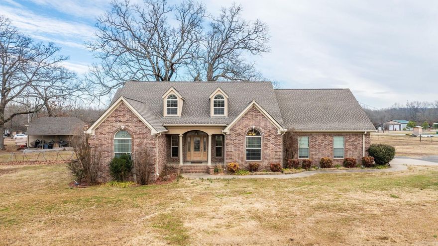 MOTIVATED TO SELL! CUSTOM BUILT HOME ON NEARLY 2 ACRES WITH SHOP & SAFEROOM! This beautiful custom built home w/ split floor plan has a lot to offer including 4 large bedrooms, 2.5 bathrooms, formal dining room, breakfast area, granite kitchen counter tops, extra crown molding & trim throughout, cathedral ceiling in the family room, wood burning fireplace, and safe room in laundry. The primary bed is oversized w/ tray ceiling, large walk in closet w/ built in drawers, dual vanities, jacuzzi tub and separate walk in shower in primary bath. Upstairs bonus is spacious w/ a half bath. All NEW roof-Fall 2022, LVP flooring in living room, dining room, entry & hallway-2022, Granite kitchen countertops, dishwasher-2023, HVAC units-2023, mini split in bonus room-2023, water heater-2020, whole house water filtration system, Leafguard gutters-2021, Garage opener (new motor, sensors, keypad, opener-2024 & new chains-2023) & NEWLY painted dining room. Kitchen refrigerator and storage building included! This is a MUST SEE! AGENTS SEE REMARKS.