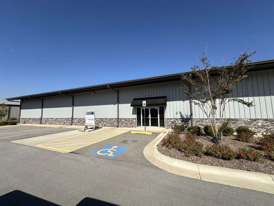 Brand new commercial space with plenty of parking. This building could be a warehouse with or without offices.