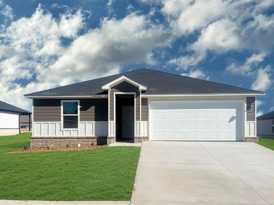 The Justin Floorplan is one of our single-story floorplans featured in Kensington Place community in Bryant, Arkansas. This spacious floor plan includes 4-bedroom, 2-bathroom, and a 2-car garage with an open concept living area, where your kitchen, living, and dining areas blend seamlessly into a space perfect for everyday living and entertaining. These homes feature LVP flooring with carpet in the bedrooms and closets! The kitchen features 36” cabinets, quartz countertops, and stainless-steel appliances. Fabulous open floorplan. The primary bedroom has an en-suite bathroom that features a walk-in closet, and a walk-in shower. Taxes estimated. $420 annual special improvement fee. Special builder 10-year warranty. $75 Transfer fee. Representative photos only and vary as built!