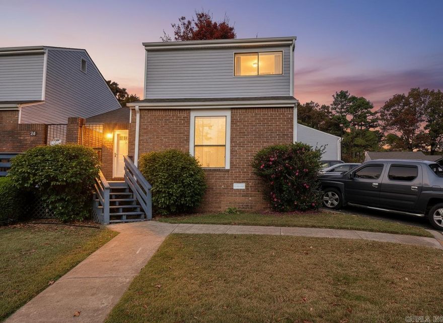 Discover modern comfort in this 55+ community. A thoughtfully designed 2-bedroom, 2-bath condominium spanning 1,276 square feet with a grand high ceiling living room. Excellent opportunity for maintenance-free lifestyle.  The open floor plan creates seamless flow between living areas, while the primary bedroom provides a peaceful retreat with its own private bathroom. The large second bedroom and full bathroom offer flexibility for guests, a home office, or whatever life brings your way.   Step outside to enjoy your own outdoor space, perfect for morning coffee or evening relaxation. There is a storage area off the deck, not in the photos. The location puts you within walking distance of essential amenities, including grocery shopping just around the corner and medical facilities nearby when needed.  Be perfectly positioned to explore the area’s famous thermal springs, scenic trails, and recreational opportunities. Nearby trails offer nature enthusiasts a chance to explore the beauty that makes this region special, while Oaklawn Racetrack and Casino provides  world-class entertainment and gaming excitement.  This condo is an ideal blend of comfortable living and prime location.