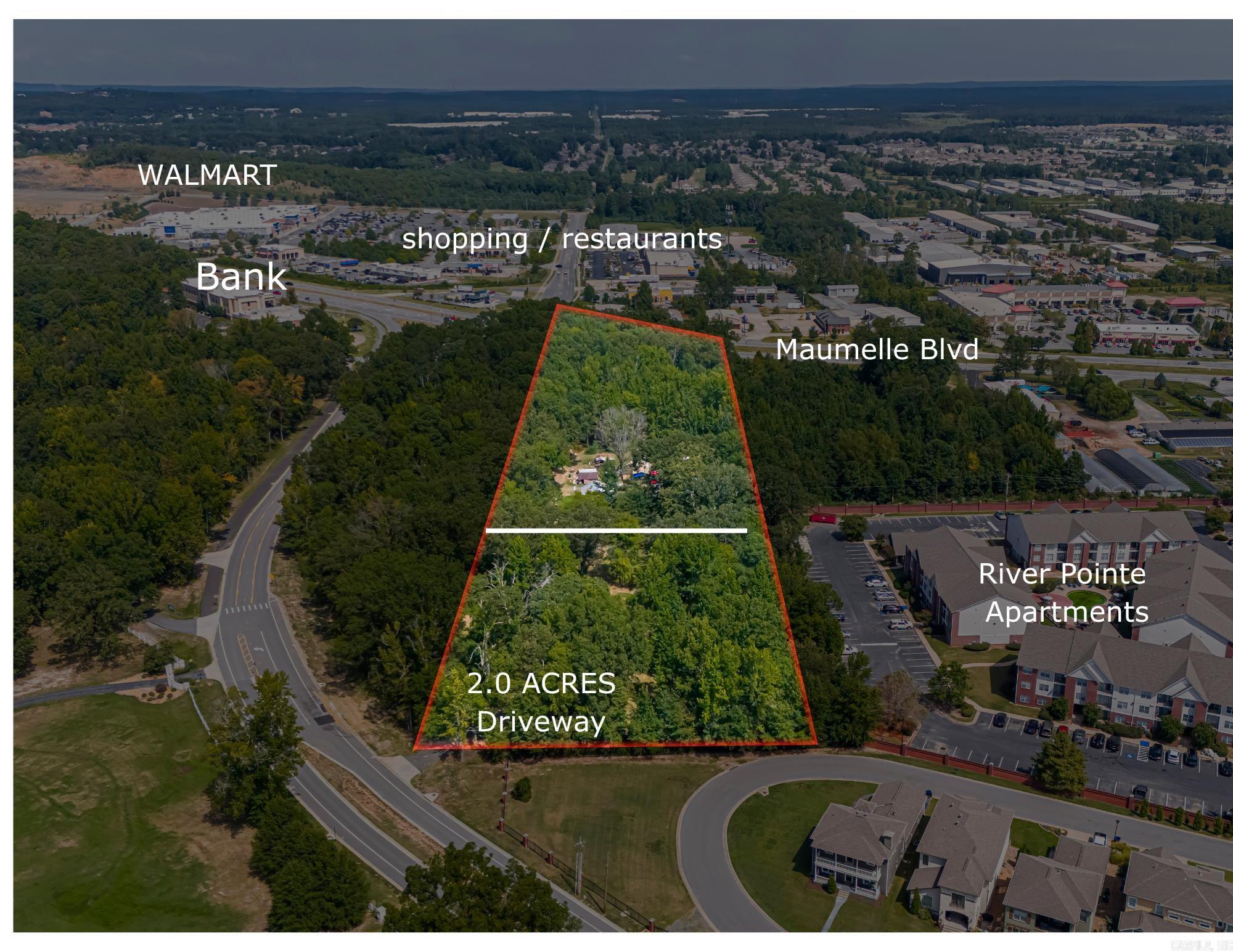 2.0 acres located in Maumelle. Exceptional development potential at one of the most visible intersections in the area. Business growth opportunities with this location. Don't miss the chance to own a commercial lot, Driveway access on Crystal Hill. Additional lots for sale. Ask Listing agent for more details.