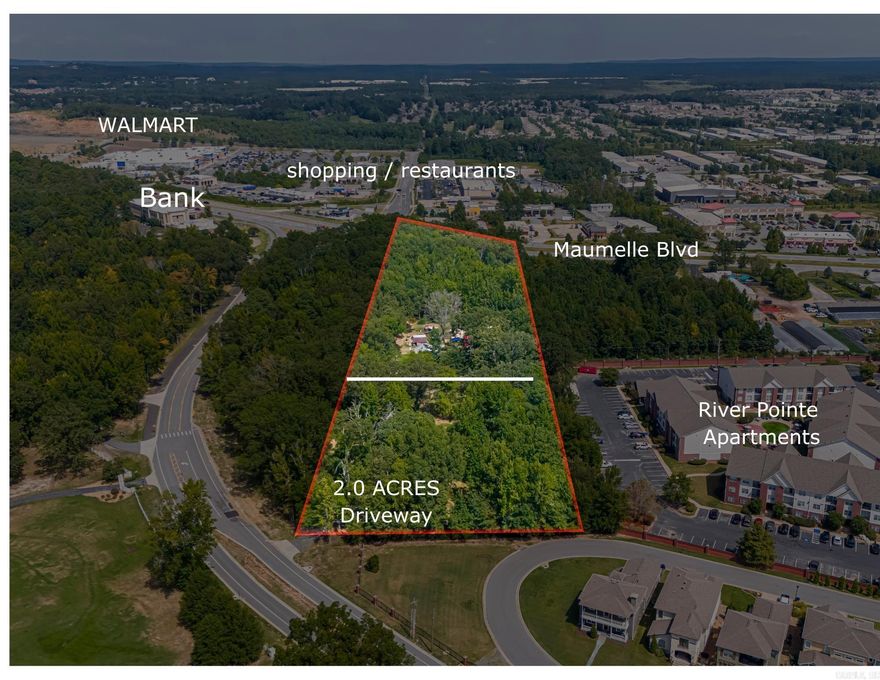 2.0 acres located in Maumelle. Exceptional development potential at one of the most visible intersections in the area. Business growth opportunities with this location.  Don't miss the chance to own a commercial lot, Driveway access on Crystal Hill.  Additional lots for sale. Ask Listing agent for more details.