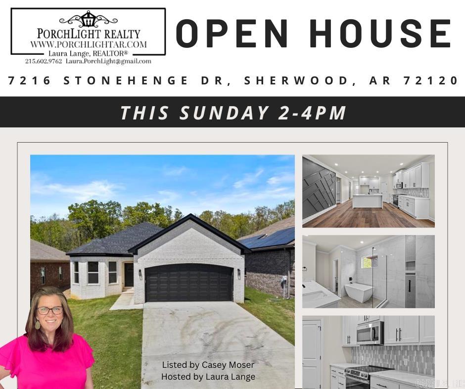Affordable New Construction in Sherwood. This home is beautifully built with attention to detail. Covered porch in the front and covered patio in the back. All brick for easy maintenance. 9'-10' Ceilings throughout. Granite counter tops. Granite Waterfall Island in the kitchen. Stainless Steel appliances. Crown molding throughout the home. Windows capped and trimmed. Walk-in master closet. Hardwood floors in living room, kitchen, and dining area. All electric for easy maintenance.
