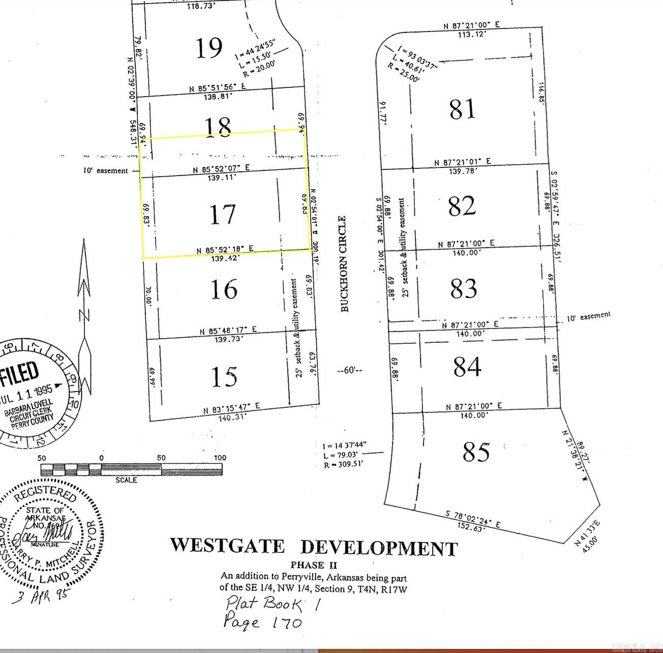 Lot 17 and South 1/2 of Lot 18 of Westgate Phase 2 Subdivision available for sale. Lots adjoin. Site built homes only. Utilities available at road. First Electric Coop area electricity provider. Perryville city water and sewer. Fiber internet available.