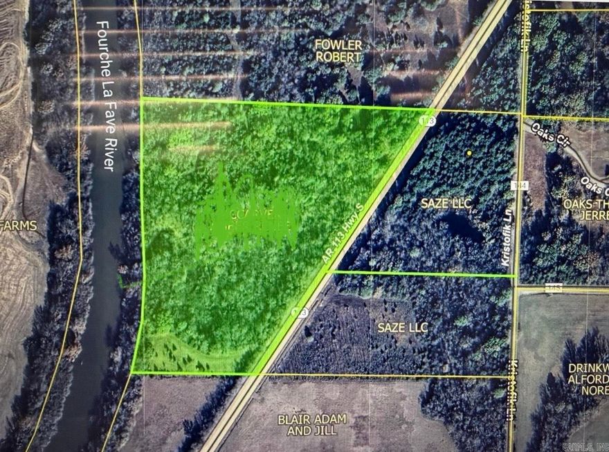 Looking for the perfect place to build a legacy? This lovely piece of paradise offers the ideal setting for a working farm, multi-family homestead on Arkansas's beautiful countryside. With ample amount of acreage and a rural setting this land provides the space and freedom to create the lifestyle you've been dreaming of! It's surrounded by 4-strands of Barb wire, 1000 ft frontage on Fourche La Fave River.. mostly wooded acreage with one acre cleared for building homesite about 1/4 mile from Arkansas game and fish boat ramp. Small pond on the North End of the property were so much wildlife are present, excellent for DUCK HUNTING... flood insurance required.... Mineral Rights to CONVEY!