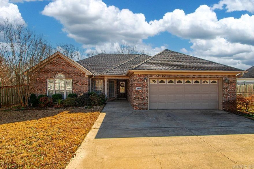 Nestled at the end of a quiet cul-de-sac, this well maintained 3-bedroom, 2-bath home is the perfect, turn-key property! You can move in with total confidence knowing the home features a BRAND NEW ROOF, a newer HVAC system, and a  kitchen updated with a newer range and dishwasher. The living area has a gas fireplace with large windows to let plenty of natural light in. The primary suite sits separately from the other 2 guest bedrooms. Step outside to discover a large, fully fenced backyard highlighted by a beautiful, expansive deck that overlooks a wooded area. It will be your new favorite sanctuary for peaceful morning coffee or watching stunning evening sunsets. The neighborhood is located conveniently between Little Rock and the Benton/Bryant area.