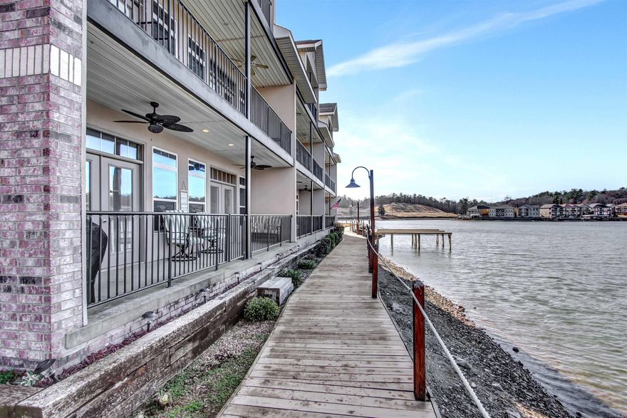 Lakefront living at it's finest! Your own private pennisula awaits you in this small condo complex.  Lakeviews in every direction.  The well appointed 2 bedroom comes fully furnished.  Short term rentals are allowed here so you invested minded buyers keep that in mind.  You can enjoy your personal time here and have it income producing.  The best of both worlds.  Enjoy the level entry and your private garage as well!