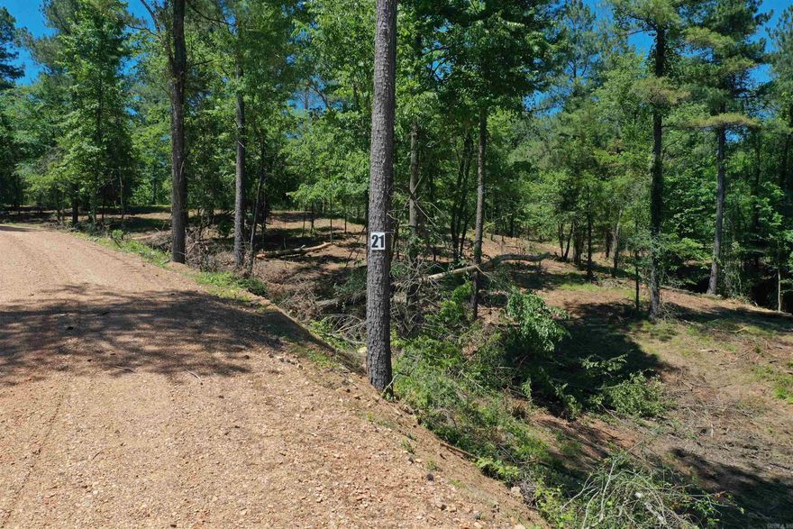Phase Two of Bear Creek Ridge Subdivision! Lot 21 is a 5.13-acre tract in a beautiful new subdivision, located less than a mile from Kirby Landing boat ramp and marina, with easy access to Bear Creek riding trails for ATVs. The Caddo River is just under 10 miles away, and Albert Pike is only a 15–20 minute drive. Conveniently situated 45 miles from Hot Springs and 18 miles from Murfreesboro, this property offers a great location for outdoor enthusiasts. Utilities are available at the road, and a septic system will be needed. This one won’t last long! Owner is listing agent – Call for more details!