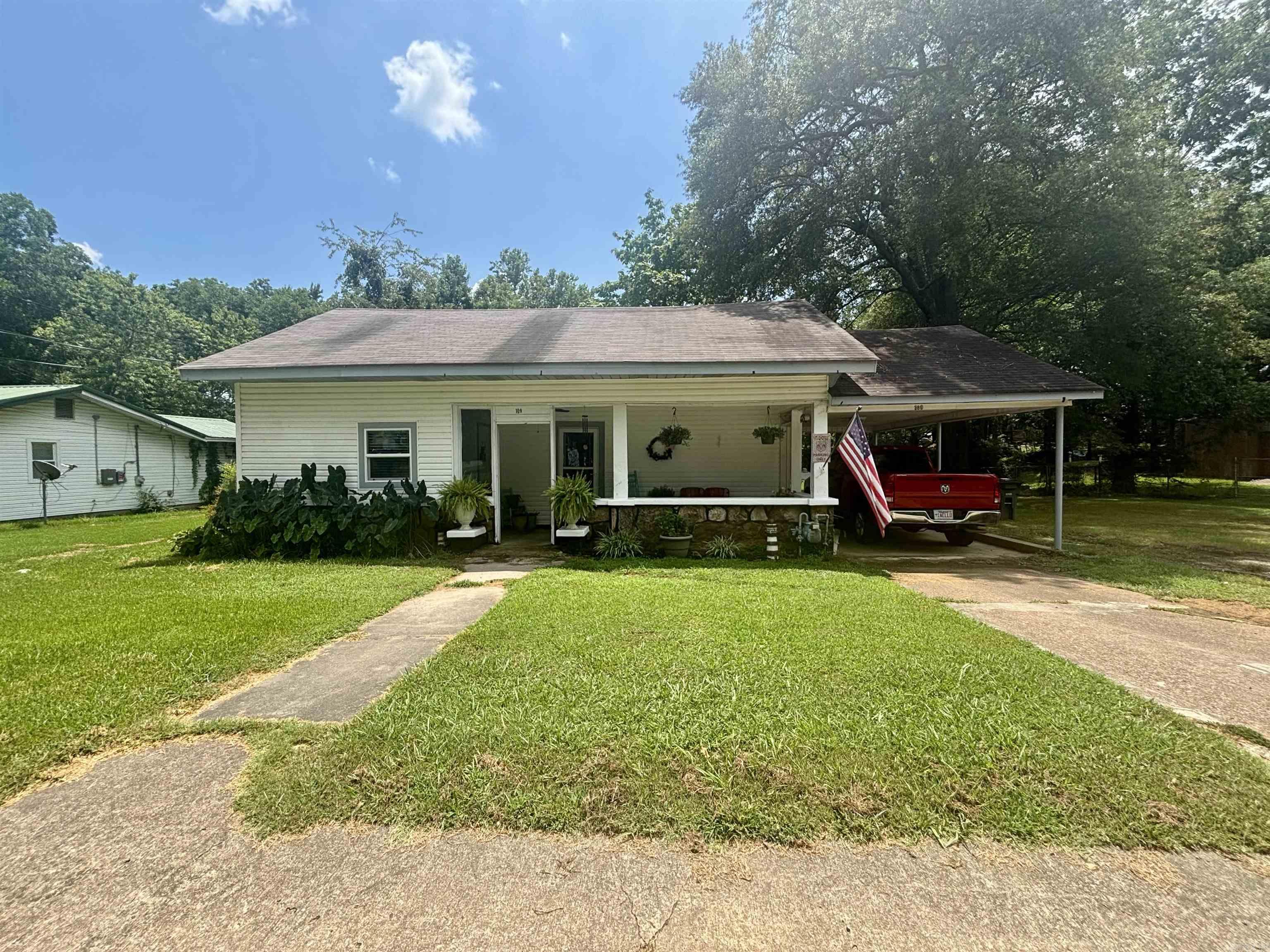 This 3 br, 1 1/2 bath home is conveniently located to Bald Knob Schools. It has a great fenced in back yard for the kiddos to play. Plenty of room for building a shop or even extending the carport. New roof in 2019, new windows, doors, and hvac in 2018, and new wiring in 2017. There is an added storage area at the front of the home that would make a great craft room. A covered porch on the front of the home as well. Great starter home that needs just a bit of love.