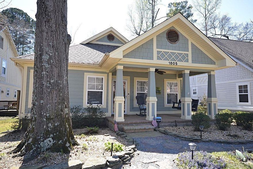 Beautifully maintained Craftsman style patio home! This home is gorgeous in and out. Up to date with hardwoods, granite counters, SS appliances, pantry and plenty of cabinets for storage. There can be three bedrooms, or two bedrooms and office. There's also a "computer nook" in the main living area. Laundry room off the kitchen. Don't miss the covered side patio or swing on the front porch. Great places to relax outside. The garage is back entrance and has plenty of storage area. The neighborhood is secured by a gated entrance and security cameras. The location is convenient to I430 for LR or Saline county. The POA is responsible for sprinkler system and yard maintenance. Don't miss out on this one!