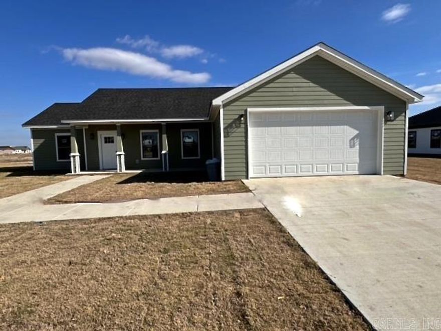 Think Zero energy cost is IMPOSSIBLE? Welcome to Riverback Estates! The most energy efficient homes in Northeast AR. State of the art technology & ZERO energy ready home ratings. Built at least 70% more efficient than your conventionally home, We add in solar panels to offset the remaining 30%. That means, you have little to zero energy usage on the grid! Living in a home with no electrical usage IS NOW HERE! The first 10 homes sold with have solar panels installed at zero cost to the buyer!! Also, These homes qualify for 100% financing, no money down! THERE"S MORE!!! If you work at a participating Steel mill, This home is a part of the "Work Here/Live Here" initiative where you can save 10% off of the purchase price. Please contact me directly for more detailed information. Its the first of its kind! This Craftsman home has 3 bed 2 bath with an open floor plan. Tall ceilings, LVP flooring, spacious living areas, & lot of natural light all through out. The kitchen has granite counter tops, elegant lighting, pantry, and stainless steel appliances.  Custom amenities from soaker tub and large tiled shower. Large back yard.Call me today!!! This home is in the RiverCrest school dist.