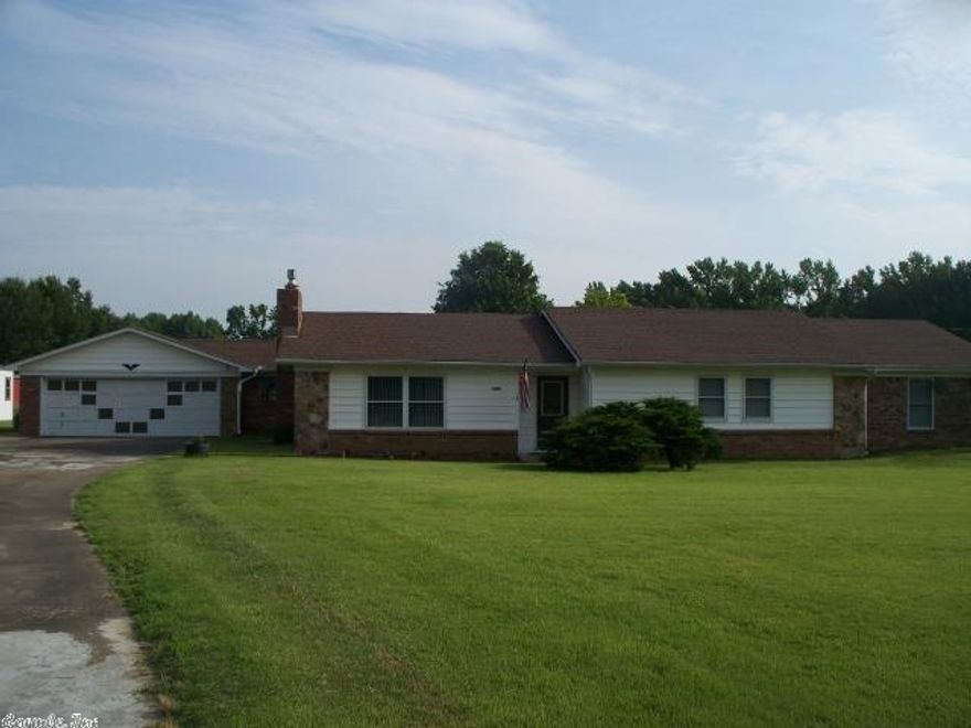 GREAT SPOT FOR YOU!! This ranch style home offers privacy & plenty of room for livestock or horses!  Home has Great Family Room with Fireplace, Two Dining Areas, Large Kitchen w/tons of storage...Island w/prepping sink...2 Lrg Pantries & HUGE Laundry...SUNROOM w/great view of wild life! IN-GROUND pool with Pool/Guest House(full bath&kitchen, bed) concrete decking all around.  Master Bedroom with private sitting room or office attached.  BARN & IN-GROUND STORM SHELTER!! POND on property is fully Stocked!