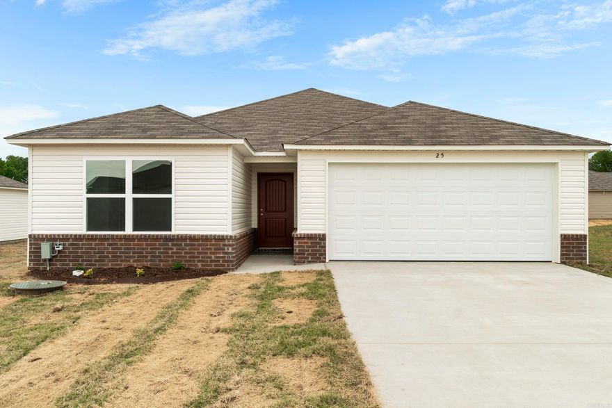 The dreamy Taylor plan! It's all about charm and practicality, from the inviting covered front entry to the well-designed front yard landscaping. The split floor plan with 3 bedrooms and 2 bathrooms offers both privacy and functionality, especially with the spacious master suite featuring his and her closets—perfect for organizing your wardrobe effortlessly. The kitchen is the heart of the home, boasting energy-efficient appliances that not only make cooking a breeze but also contribute to sustainability. The spacious laundry room conveniently located near the garage adds to the practicality of daily chores. The Taylor plan is designed with both aesthetics and everyday living in mind, making it a delightful option for anyone looking for a comfortable and stylish home.   **SEE SHOWING REMARKS & AGENT REMARKS FOR IMPORTANT INFORMATION**