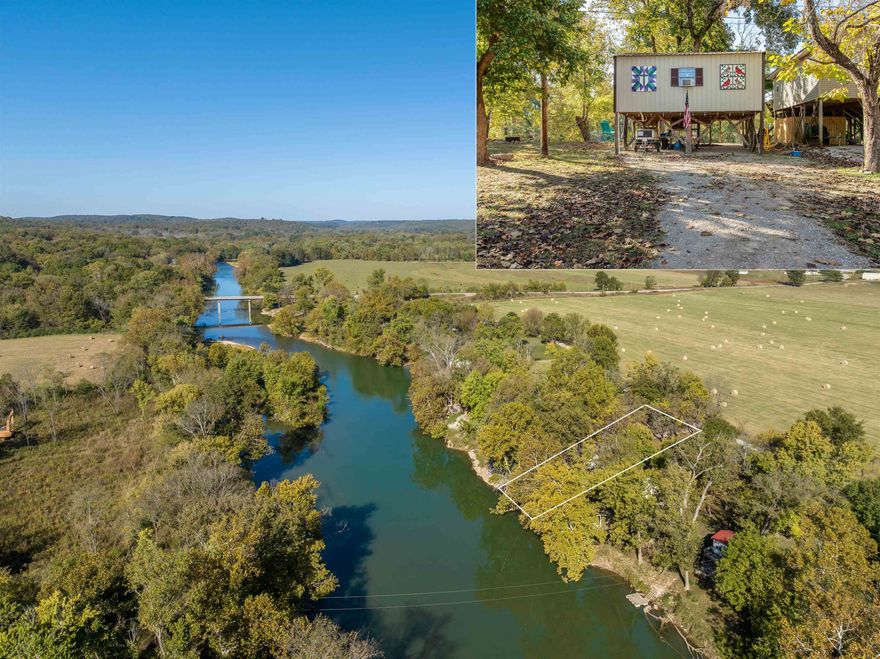 Serene Waterfront Cabin in Northern Arkansas with River Access  Nestled on the banks of the Spring River in Northern Arkansas, this charming 1-bedroom, 1-bath waterfront cabin is a fantastic opportunity for those who love outdoor activities. Situated on a 40x200 lot with 40 feet of prime river frontage, this recreational property is a dream for fishing, canoeing, and kayaking.  Enjoy the screened-in riverfront porch overlooking the serene Spring River. The kitchen comes equipped with a cooktop, refrigerator, and is ready for your weekend getaways. The cabin also features a deck, a covered front porch, and sitting areas at the river's edge, complete with concrete steps leading into the water. Just a few ft from Ravenden access to the Spring River, this location offers easy in-and-out boat landing for all your river fishing and recreational needs. Enjoy the stunning views of the river and the peaceful sights of the cattle farm behind the property. Conveniently located just 15 min. from Hardy, AR, and a short drive to the Black River, Eleven Point River, and Lake Charles, you're only an hour from Jbo. This cabin is perfect for anyone looking to escape City life. Rocker doesn't convey.