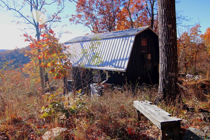 Here is a cozy, rustic retreat located in the gateway to Ozark National Forest. The 720 sq ft cabin is modest, offering a warm, welcoming feel. Its exterior is covered in natural wood. It includes a small front porch upstairs and downstairs, gives you a perfect spot to sit and take in the forest, while sipping your morning coffee, or stargaze at night. Inside, an open living area with beamed ceilings, a compact but functional kitchen with wood cabinetry and a dining nook. The living room is comfortable and warm. Windows let in natural light and allow you to soak in the beauty around. A loft-style bedroom for a bed and storage, with a lower-level second bedroom or a living area.  Lets not forget the herbs and garden area too! All of this on 10 Acres. Camping, Hunting, Relaxing, you can do it all. Hiking, Backpacking, near the Ozark National Forest. See it for yourself, call for an appt today.