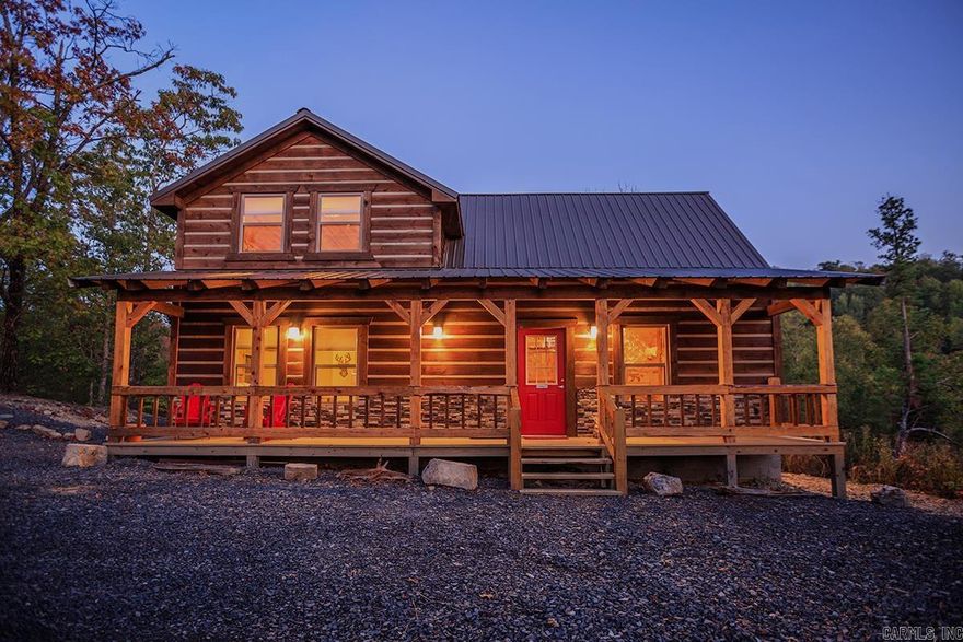 Escape to the Ouachita Mountains in this 3 br, 2 ba Hideway cabin, nestled on approximately 6.85 acres. The exterior of the cabin has a new coat of stain. Enjoy stunning views, ATV trails, and swimming holes that are minutes away.  Sit on the front porch and enjoy the beautiful outdoors in a very private setting. This cabin has a year-round creek and a National Forest Boundary. The hideaway cabin is fully furnished and is a turn-key vacation rental that has been operating for 7 years. Or, you can make this your private residence to escape into the woods. Don't miss out on this opportunity to buy a slice of the Ouachitas! Also potential to purchase with an additional cabin and more acreage!