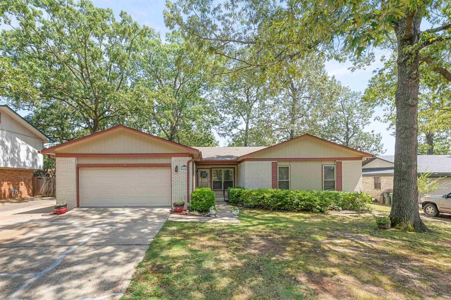 Are you looking for a comfortable one story home that is located within minutes of everything you need and want?  You will love this established neighborhood with a near by golf course, several community swimming pools, and neighborhood parks all within walking distance. This lovely home has almost 2,200 square feet which includes 3 bedrooms, 2 full baths, a large family room with a corner fireplace, a sunroom with its own mini-split,  a spacious kitchen with a refrigerator that can stay, dining room, a laundry room with a washer & dryer that can stay, a primary suite with a walk-in closet and a step-in shower, a MightySafe safe room/storm shelter, and a Generac whole house generator. HVAC 2018, Roof 2021, Water Heater 2023.  Schedule your appointment to tour this home today.