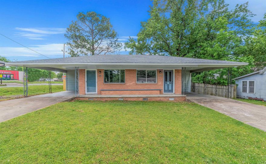 Charming Remodeled Duplex in the Heart of North Little Rock!  Looking to invest or house-hack? This centrally located remodeled duplex is a fantastic opportunity! With 1,305 sq ft of total living space, this one-level brick property sits on a generous .26-acre lot and features two separate units—perfect for generating rental income or living in one side while renting out the other.  Originally built in 1965, this solid masonry construction home has been thoughtfully updated to blend comfort and convenience. Enjoy central heating and air, a new wooden privacy fence, two porches, a carport, storage room, and a fenced backyard—ideal for tenants or personal use. The large concrete driveway offers ample parking for both units.  Conveniently located just minutes from schools, shopping, and major roads, daily commutes and errands are a breeze. Whether you're an experienced investor or just getting started, 718 W 41st St is packed with potential.  Don’t miss your chance to make this updated gem work for you—schedule your private tour today!