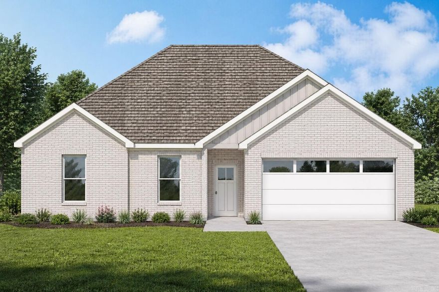 New construction home in Southridge Crossing, Arkadelphia, Arkansas—estimated completion mid June 2026! This 3 bedroom, 2 bathroom all-brick home offers 1,499 square feet with a desirable open floor plan, modern layout, and quality craftsmanship. Features include a 2-car garage and a covered back porch perfect for outdoor living, entertaining, or relaxing. Situated on a level lot backing up to a wooded area. Convenient location near shopping, dining, schools, and everyday amenities. Don’t miss this opportunity to own a brand-new home in a growing subdivision—schedule your showing today!